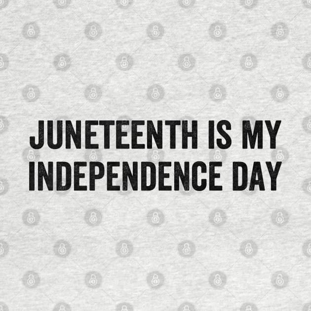 Im Black Juneteenth Is My Independence - Text Style Black Font by jorinde winter designs